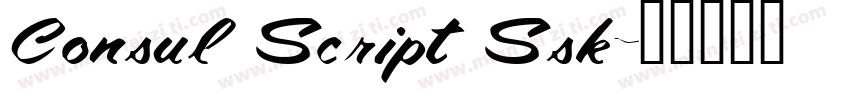 Consul Script Ssk字体转换